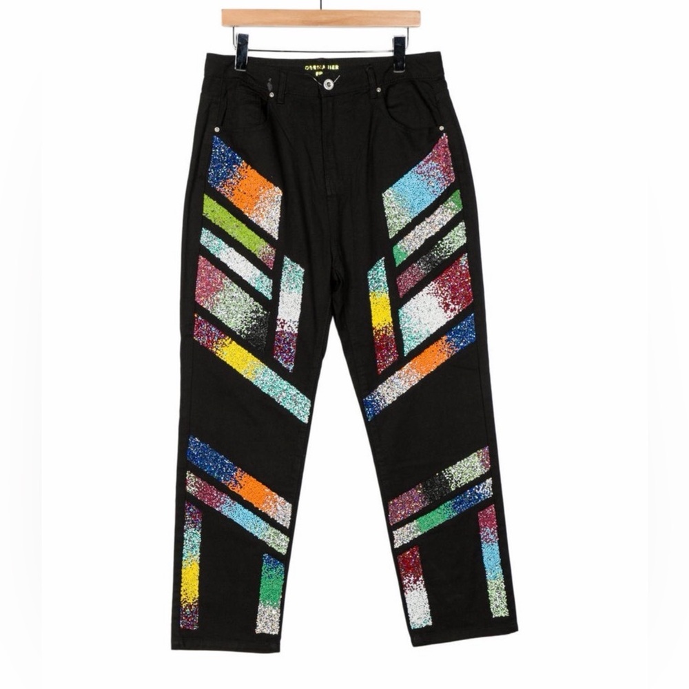 Germanier
High-Rise Straight Leg Jeans with embellishments